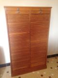 vintage french filing cabinet - Tambour